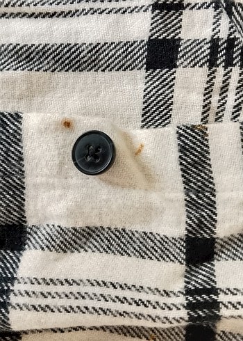 Kadın Ekose Düğmeli Uzun Kollu Gömlek - Görsel 5