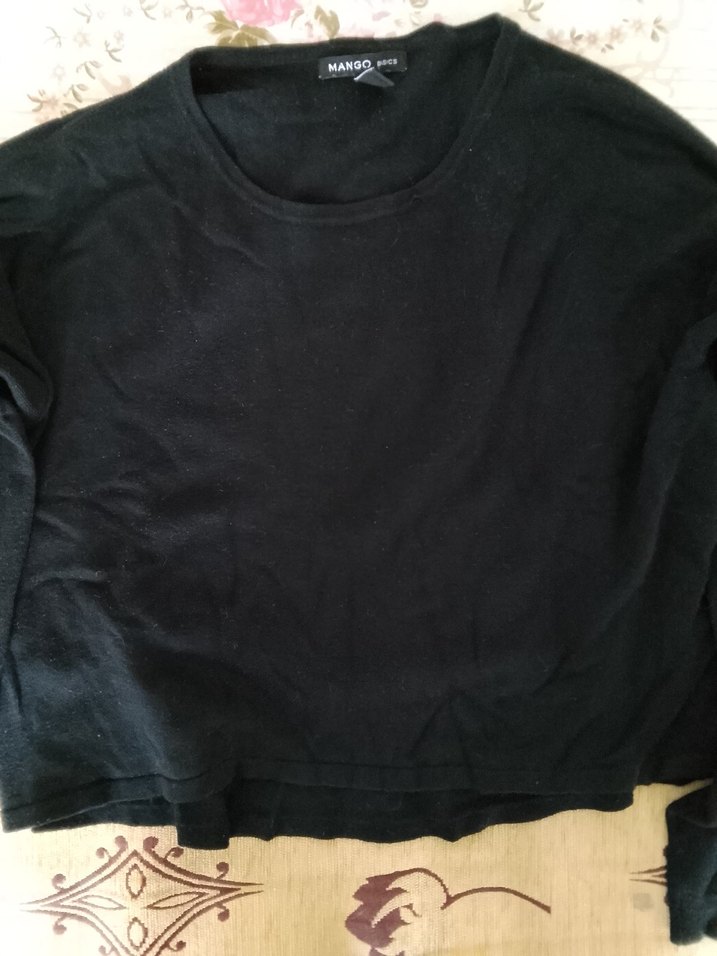 Mango Siyah Uzun Kollu Salaş Kadın Kazak - Görsel 3