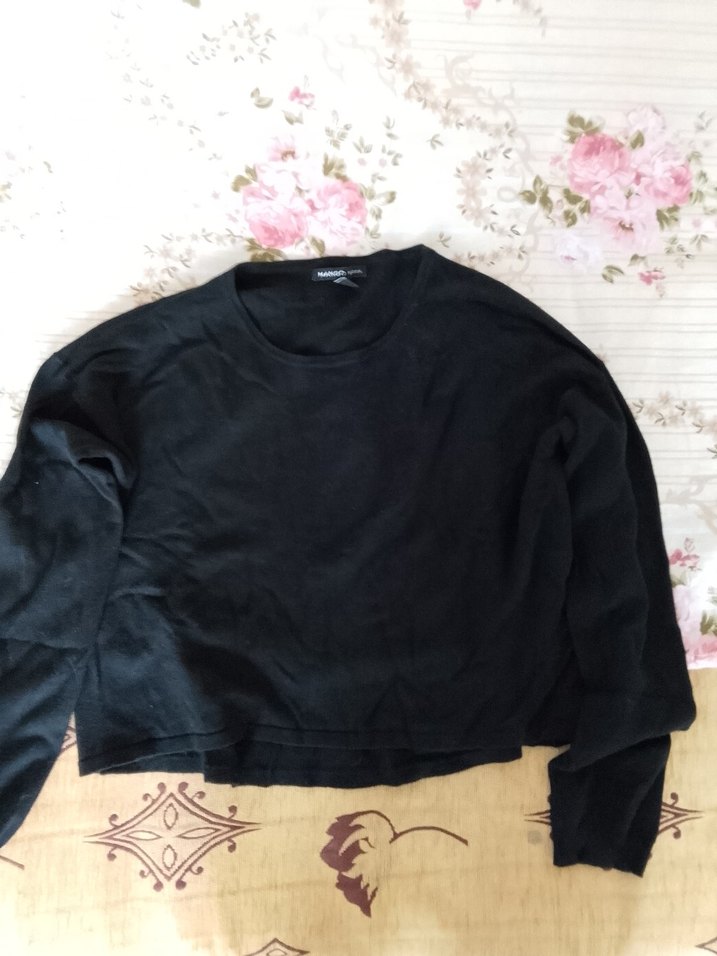 Mango Siyah Uzun Kollu Salaş Kadın Kazak - Görsel 4