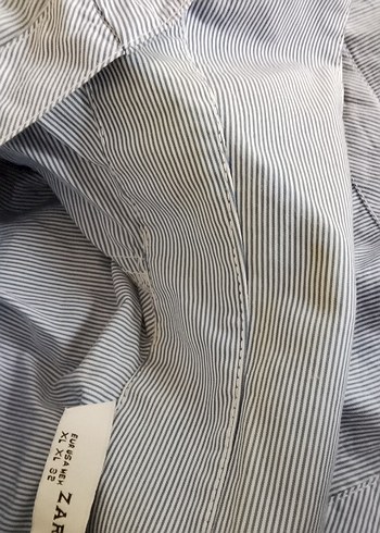 Gri Kolsuz Keten Kadın Gömlek - Görsel 4