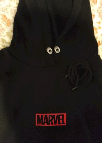 Siyah Marvel Kapüşonlu Sweatshirt - Görsel 6