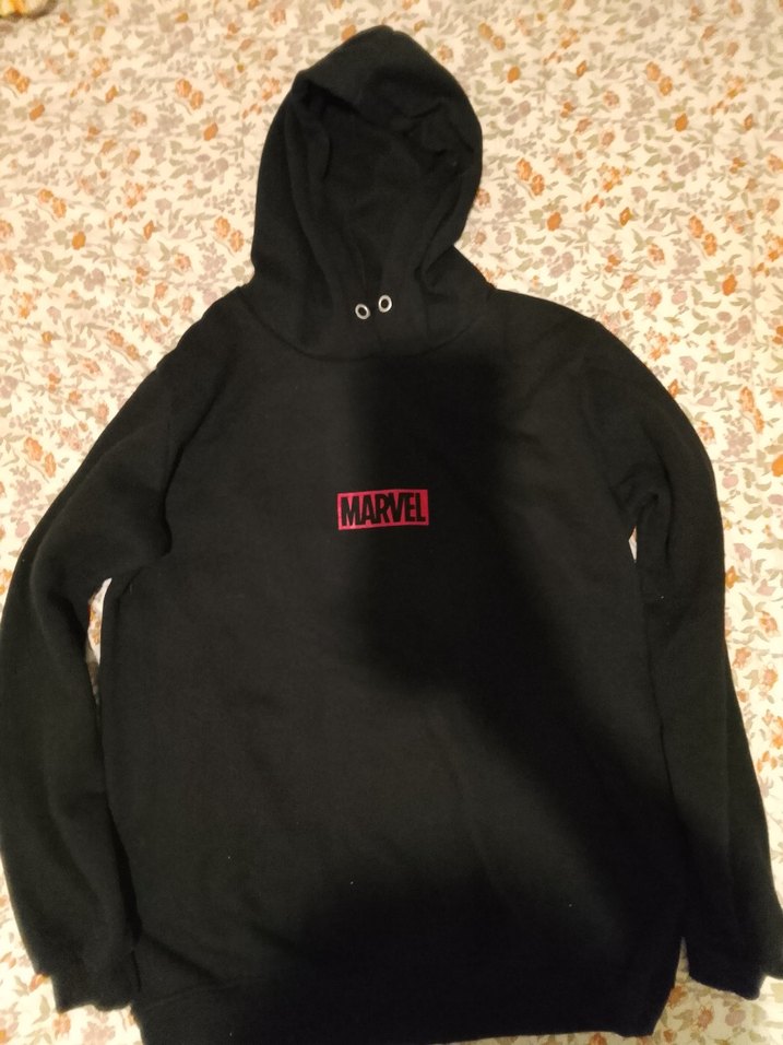 Siyah Marvel Kapüşonlu Sweatshirt - Görsel 2