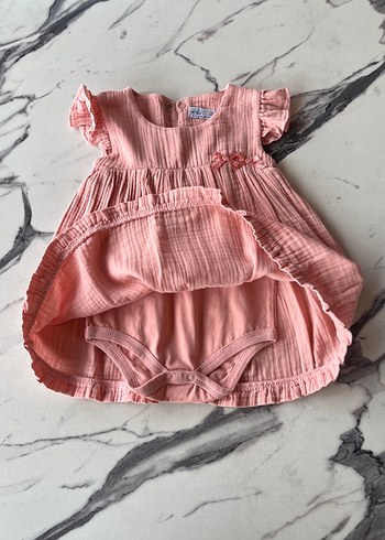 HelloBaby Pembe Kız Çocuk Müslin Elbise