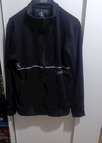 Calvin Klein Siyah Fermuarli Spor Ceket
