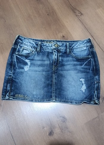 Guess Mavi Denim Mini Etek