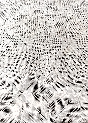 El örme dantel Krem rengi Yatak Örtüsü - Görsel 3