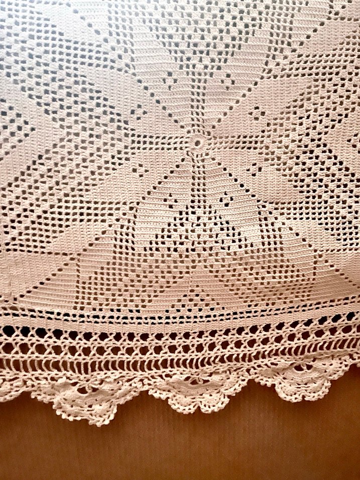 El örme dantel Krem rengi Yatak Örtüsü - Görsel 4