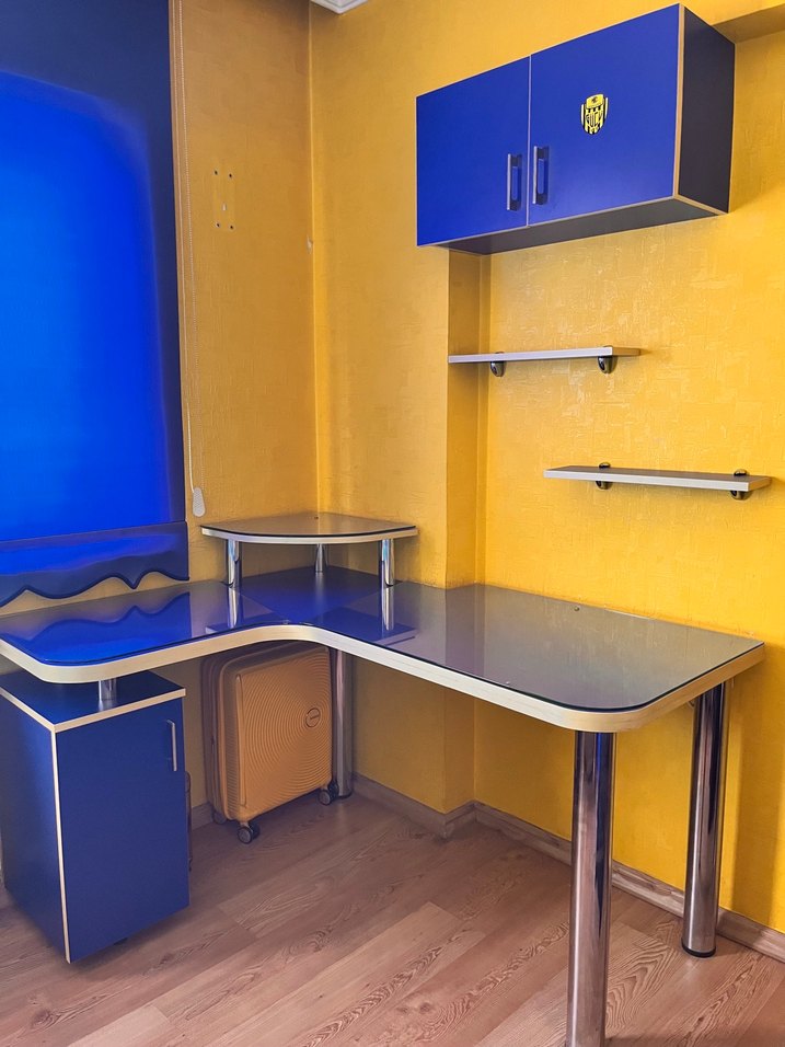 Renkli Mavi Genç Odası Yatağı ve Komodin ve Çalışma Masası - Görsel 5