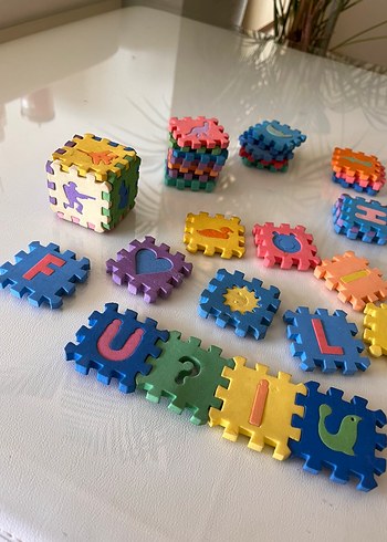 Eva Puzzle Mats Sünger Puzzle Harfli Rakamlı Set - Görsel 2