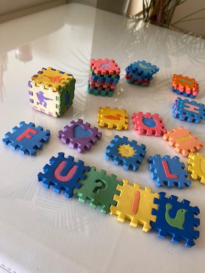 Eva Puzzle Mats Sünger Puzzle Harfli Rakamlı Set - Görsel 2