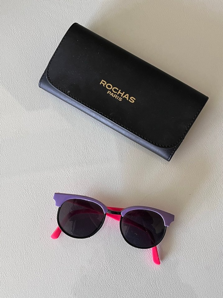 Renkli Mor-Pembe Elastik Çocuk Gözlüğü - Görsel 2