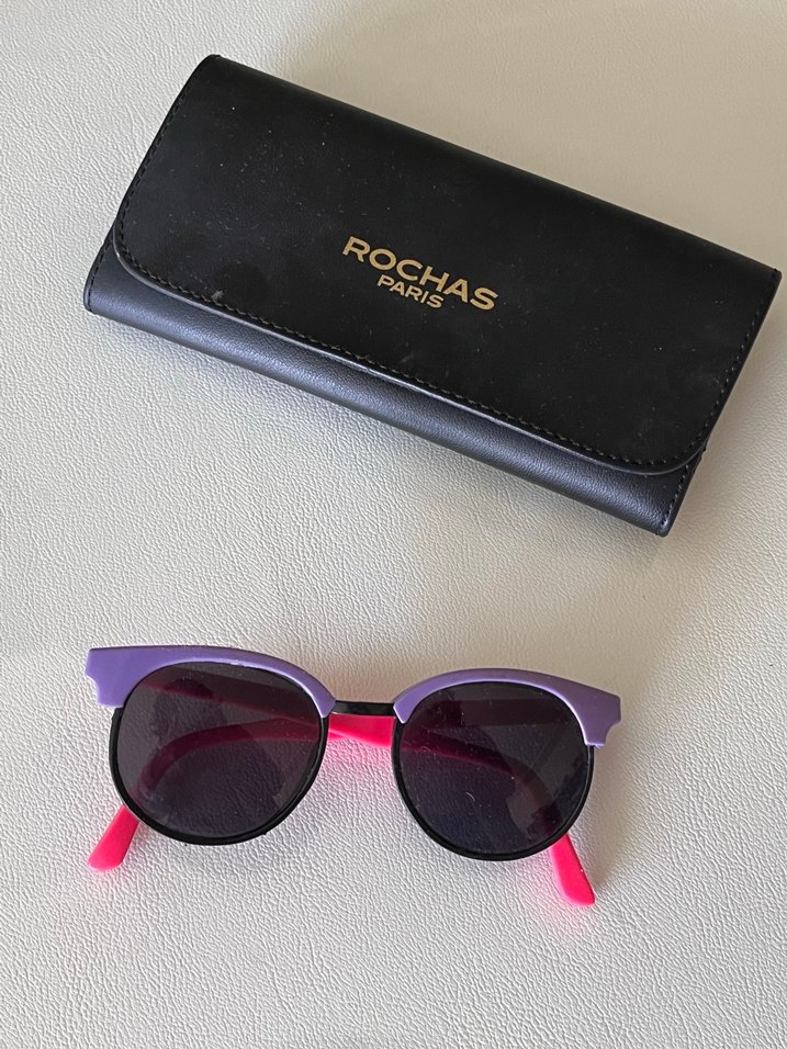 Renkli Mor-Pembe Elastik Çocuk Gözlüğü - Görsel 4