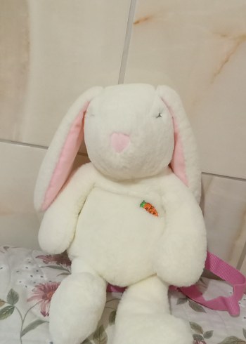 Beden Beyaz Peluş Tavşan Çanta