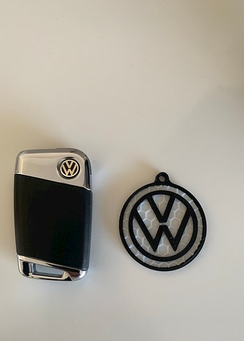 Siyah Parlak VW Vintage Anahtarlık - Görsel 4