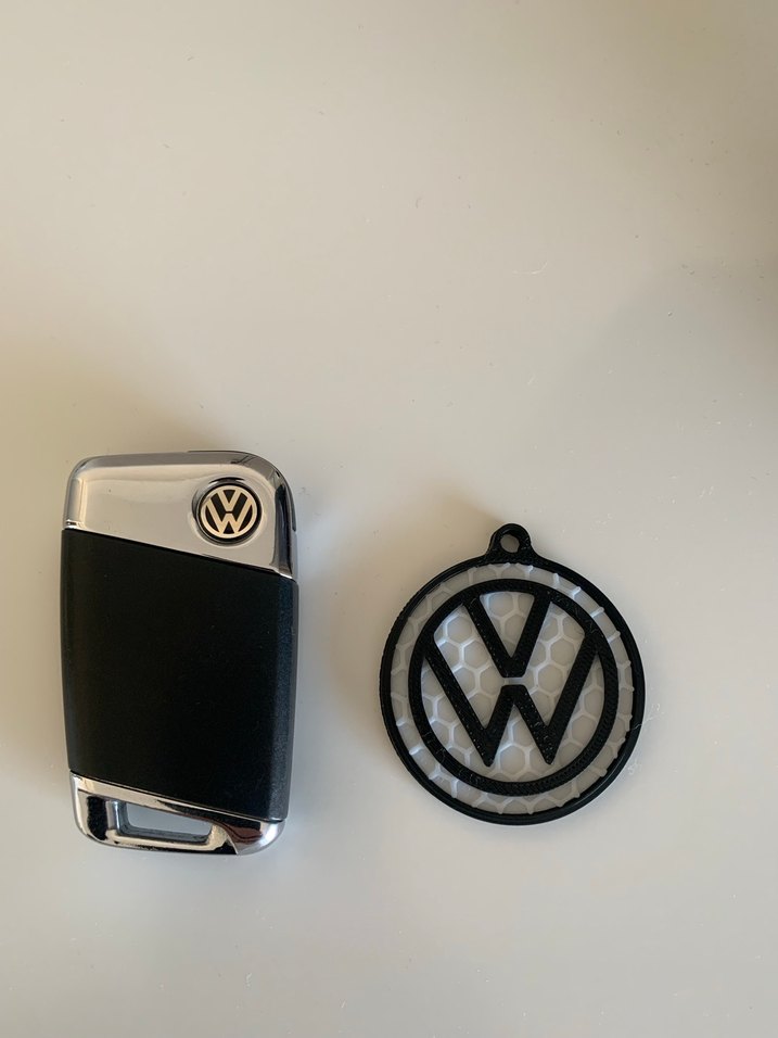 Siyah Parlak VW Vintage Anahtarlık - Görsel 4