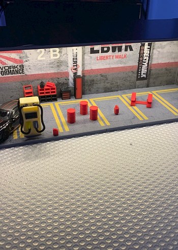 1/64 Araba için minyatür bakım garajı - Görsel 2