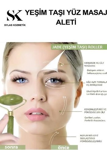 Yeşim Taşı Yüz Masaj Aleti - Görsel 2