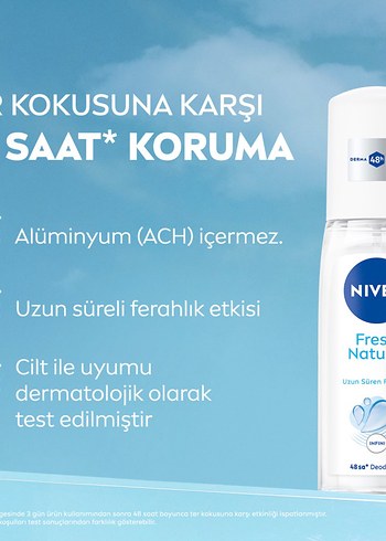 Nivea Fresh Natural Kadın Deodorant 48 Saat - Görsel 2