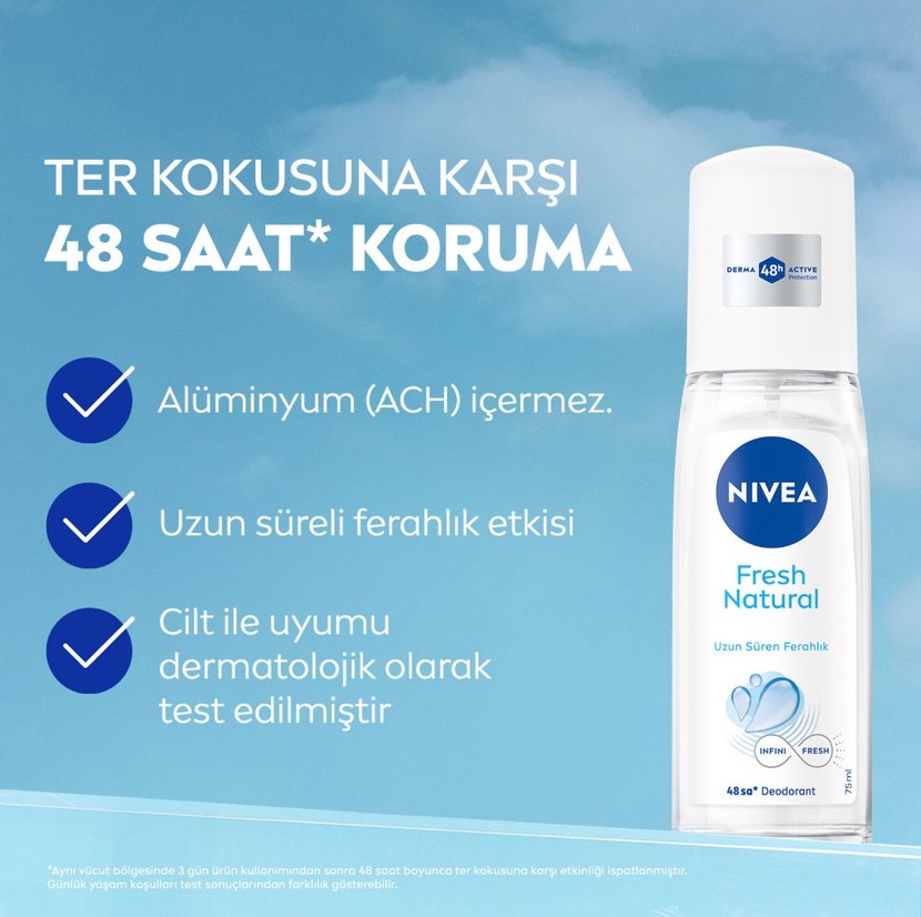Nivea Fresh Natural Kadın Deodorant 48 Saat - Görsel 2