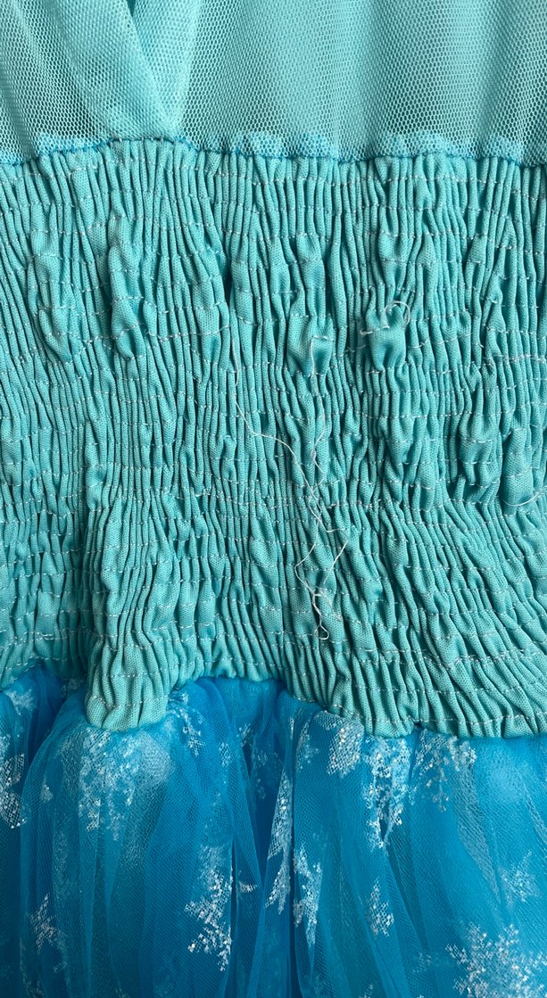 Mavi Parlak Tül Kız Çocuk Kostümü tarlatanlı - Görsel 3