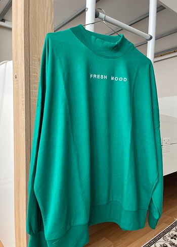 xl Beden Yeşil Oversize Kadın Sweatshirt