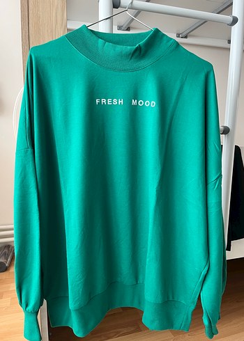 Yeşil Oversize Kadın Sweatshirt