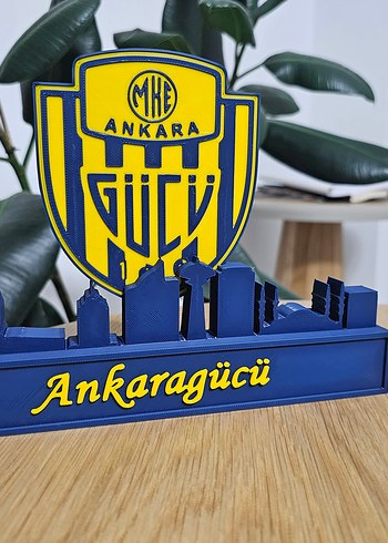 Diğer Ankaragücü ve Şehir Siluetli Masa Dekoru
