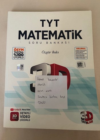 TYT Matematik Soru Bankası 3D Yayınları