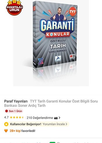  TYT Garanti Özet Bilgili Tarih Soru Bankası