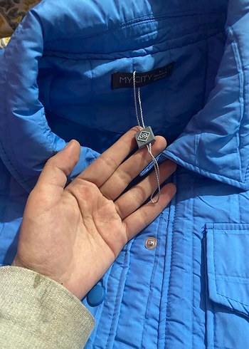 Diğer Mavi Düğmeli Kadın Denim Ceket