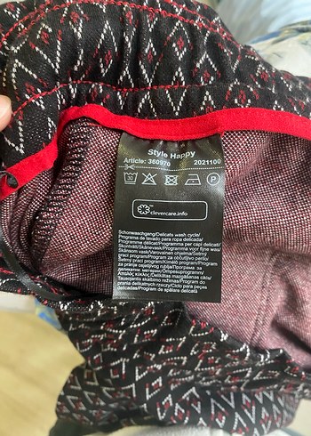 Bohem Siyah Piliseli Midi Hamile Etek - Görsel 3