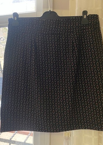 Bohem Siyah Piliseli Midi Hamile Etek - Görsel 2