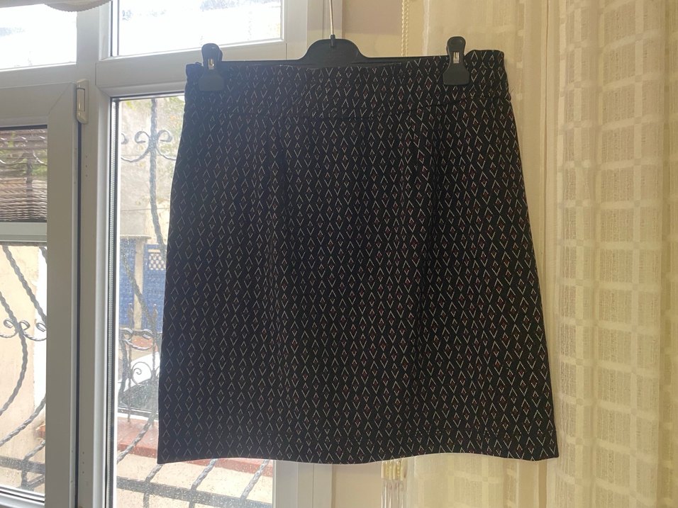 Bohem Siyah Piliseli Midi Hamile Etek - Görsel 2