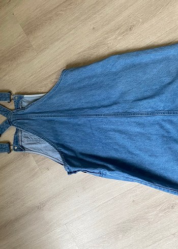 Kadın Lacivert Kot Midi Tulum - Görsel 3