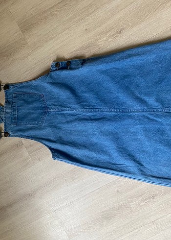 Kadın Lacivert Kot Midi Tulum - Görsel 2