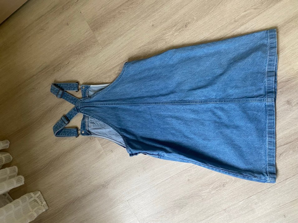 Kadın Lacivert Kot Midi Tulum - Görsel 3