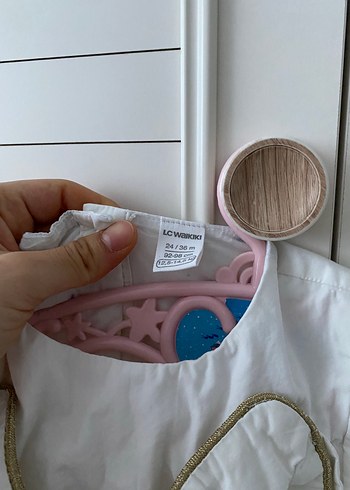 LC Waikiki Kız Çocuk Beyaz Keten Fiyonk Detaylı Elbise 2-3 yaş