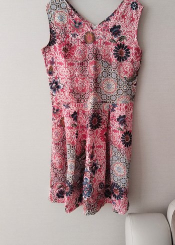 Pembe Bohem Midi Elbise