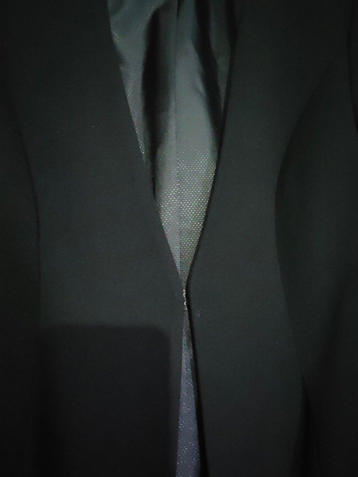 Siyah Kadın Kemerli Ofis Blazeri - Görsel 4