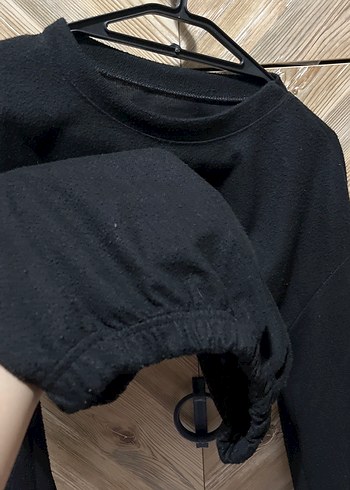 Siyah Kadın Oversize Sweatshirt - Görsel 3