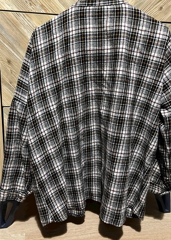 Düğmeli, Salaş Kesim, Uzun Kollu Gri Kadın Gömlek - Görsel 5