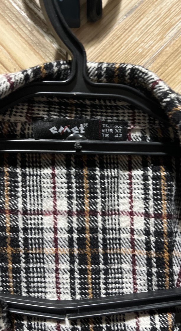 Düğmeli, Salaş Kesim, Uzun Kollu Gri Kadın Gömlek - Görsel 4