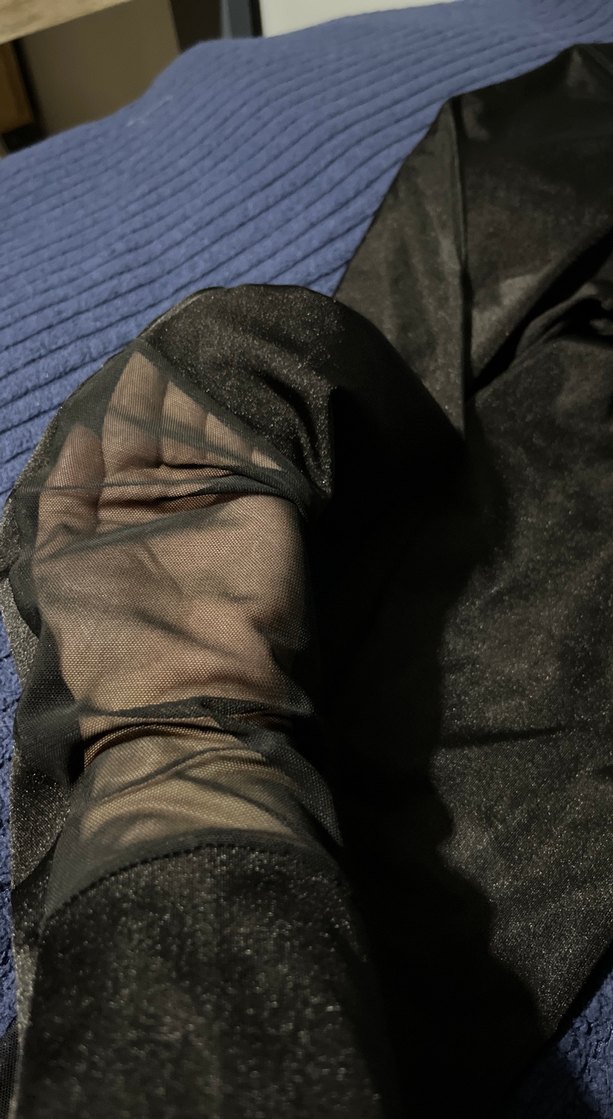 Kadın Siyah Elastik Midi Tayt - Görsel 2