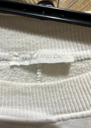 Beyaz Kadın Oversize Sweatshirt - Görsel 4