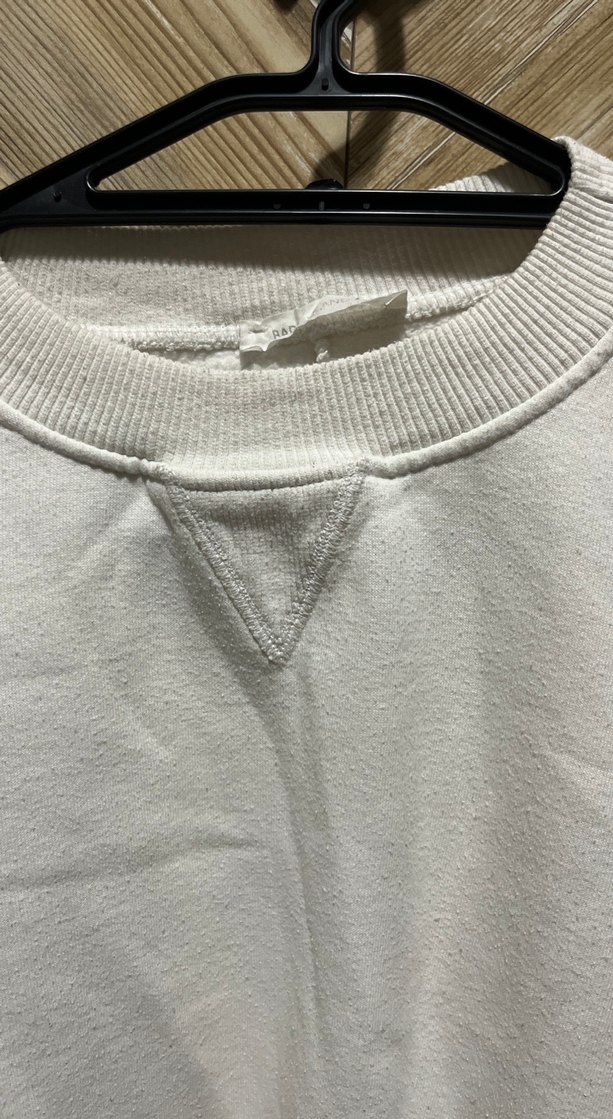 Beyaz Kadın Oversize Sweatshirt - Görsel 2