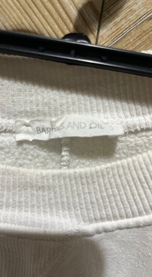 Beyaz Kadın Oversize Sweatshirt - Görsel 4