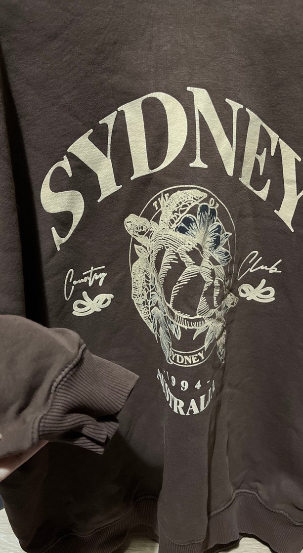 Kahverengi Kadın Sweatshirt - Görsel 3