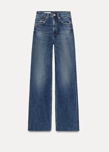 Kadın Mavi Straight Jean Zara