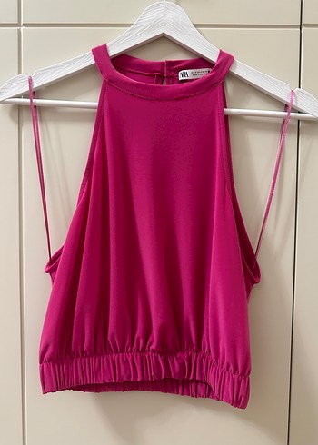Zara Pembe Mini Bluz