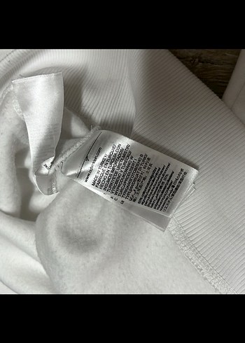 Calvin Klein Jeans Beyaz Kapüşonlu Sweatshirt - Görsel 4